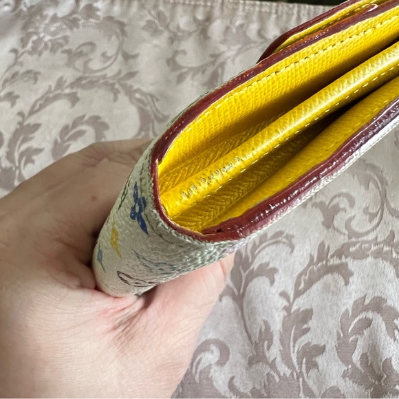 Authentic Louis Vuitton x Takashi Murakami Monogram Multicolore Sarah Wallet - Picture 4 of 17